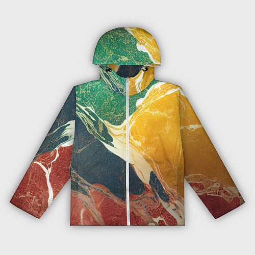 Женская ветровка Мраморная радуга / 3D-Белый – фото 1