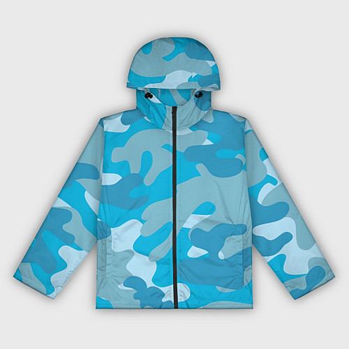 Женская ветровка Камуфляж военный синий / 3D-Черный – фото 1