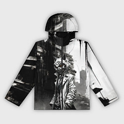 Ветровка с капюшоном женская Кибернетический кицунэ, цвет: 3D-черный