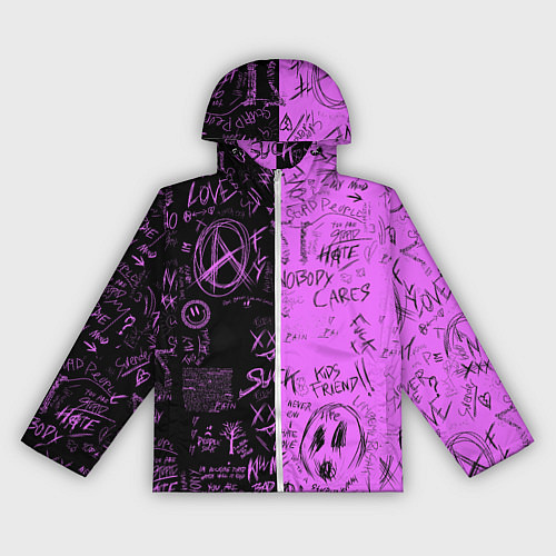 Женская ветровка Dead inside purple black / 3D-Белый – фото 1