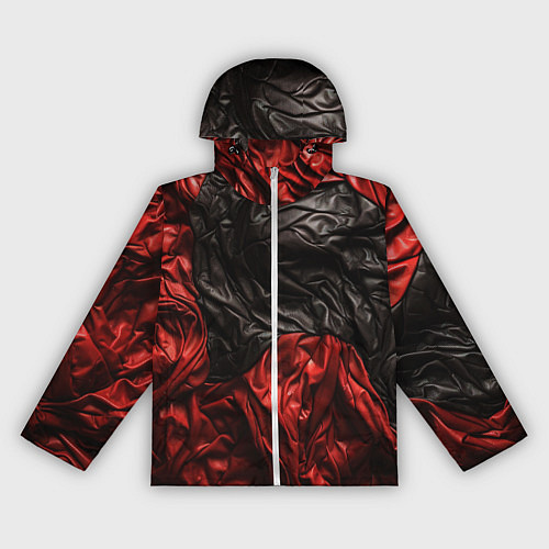 Женская ветровка Black red texture / 3D-Белый – фото 1