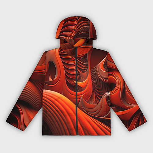 Женская ветровка Оранжевая абстракция / 3D-Черный – фото 1