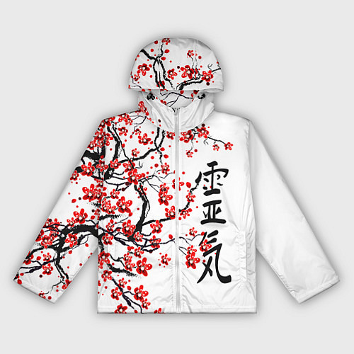 Женская ветровка Цветущее дерево сакуры / 3D-Белый – фото 1