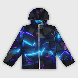 Ветровка с капюшоном женская Разлом неоновых плит, цвет: 3D-белый