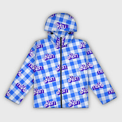 Женская ветровка Голубая клетка паттерн - Кен