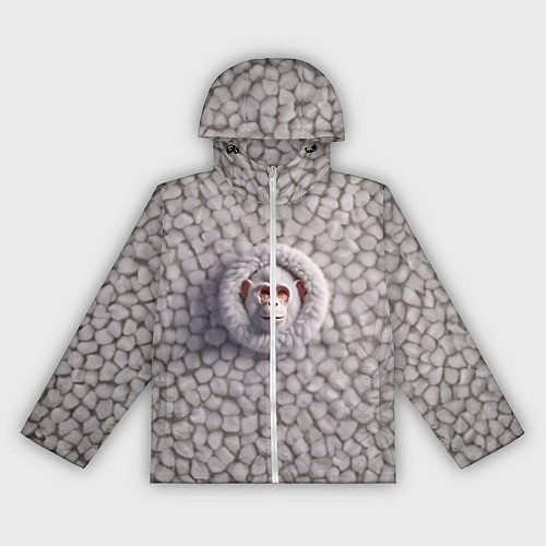 Женская ветровка Забавная белая обезьяна / 3D-Белый – фото 1