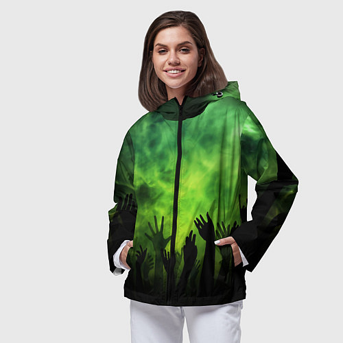 Женская ветровка Зомби вечеринка / 3D-Черный – фото 3