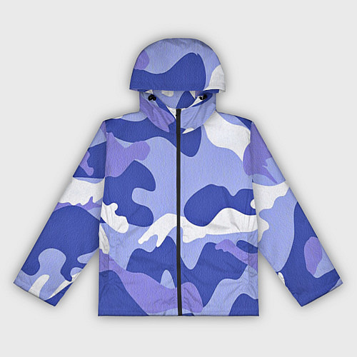 Женская ветровка Камуфляжный узор голубой / 3D-Черный – фото 1