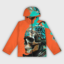 Ветровка с капюшоном женская Art skull - irezumi - Japan, цвет: 3D-черный