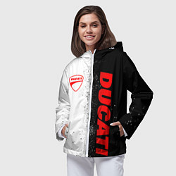 Ветровка с капюшоном женская Ducati - двоичный, цвет: 3D-белый — фото 2
