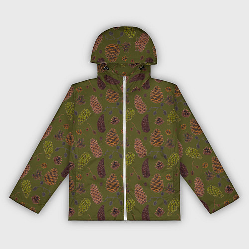 Женская ветровка Шишки разные / 3D-Белый – фото 1