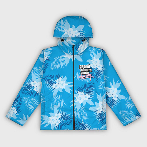 Женская ветровка Цветочный паттерн - GTA vice city / 3D-Черный – фото 1