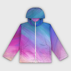 Ветровка с капюшоном женская Абстрактная текстура акварельного градиента, цвет: 3D-белый