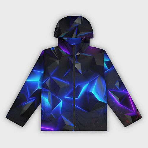 Женская ветровка Blue dark neon / 3D-Черный – фото 1