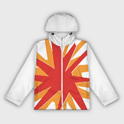 Ветровка с капюшоном женская Символ Корфу - Греция, цвет: 3D-белый