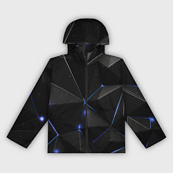 Ветровка с капюшоном женская Black geometry texture, цвет: 3D-черный