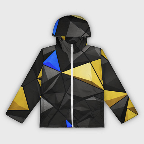 Женская ветровка Black yellow elements / 3D-Белый – фото 1