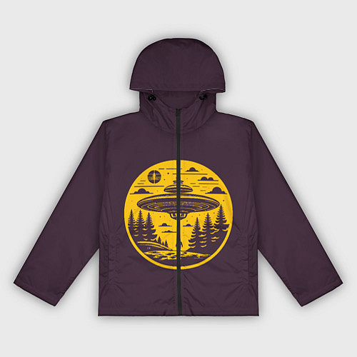 Женская ветровка Инопланетное вторжение летающая тарелка / 3D-Черный – фото 1