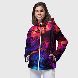 Ветровка с капюшоном женская Светящаяся Земля, цвет: 3D-белый — фото 2