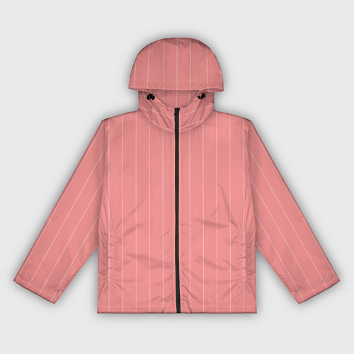 Женская ветровка Благородный розовый полосатый / 3D-Черный – фото 1