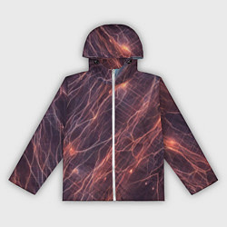 Ветровка с капюшоном женская Молнии киберпанк, цвет: 3D-белый