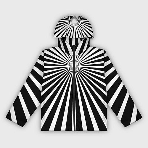 Женская ветровка Черно-белая полосатая иллюзия / 3D-Черный – фото 1