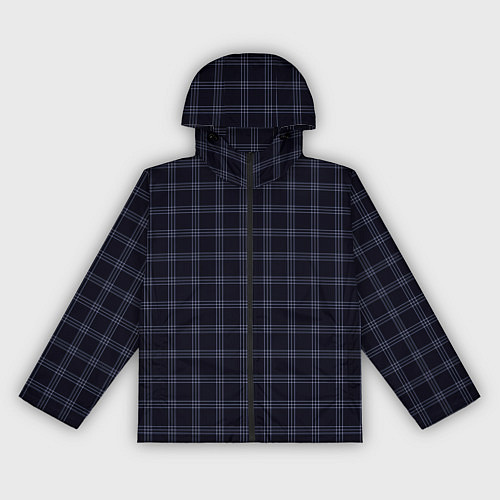 Женская ветровка Тёмно-синий клетчатый / 3D-Черный – фото 1
