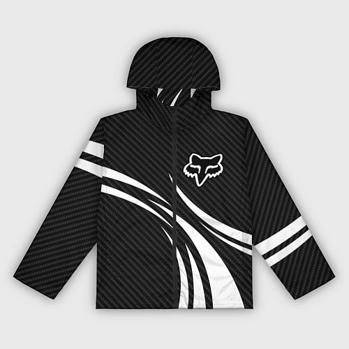 Женская ветровка Fox carbon line - white / 3D-Черный – фото 1