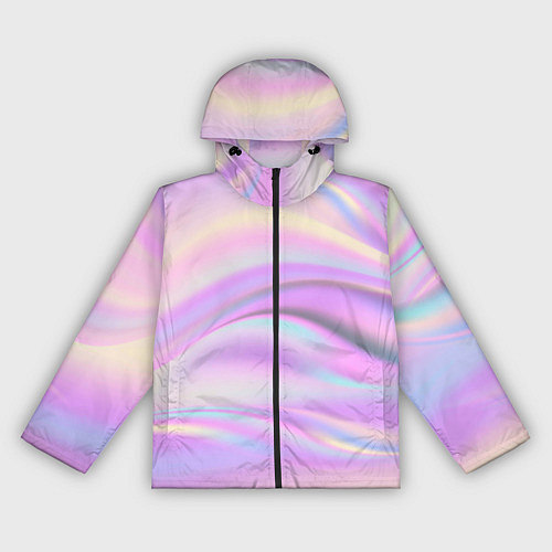 Женская ветровка Рвдужные волны / 3D-Черный – фото 1