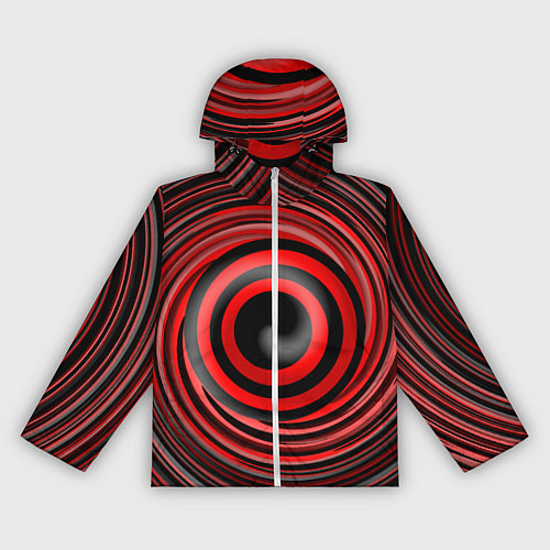 Женская ветровка Красно-черный вихрь / 3D-Белый – фото 1