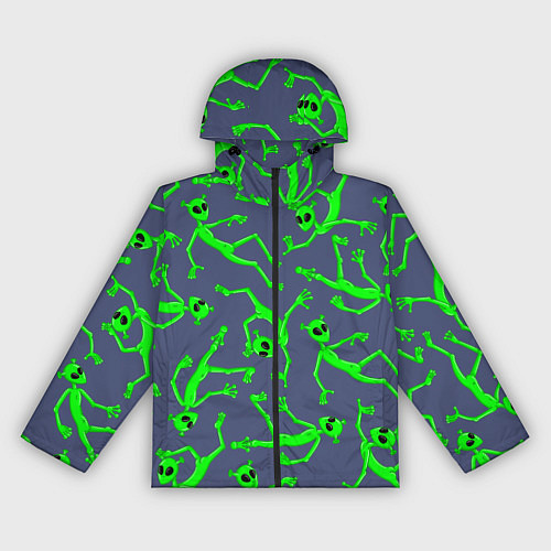 Женская ветровка Инопланетяне паттерн / 3D-Черный – фото 1