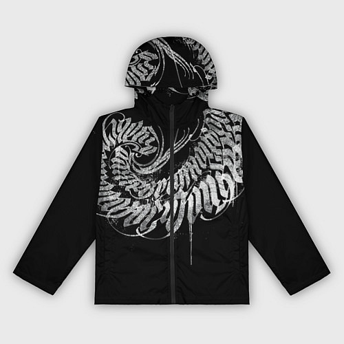 Женская ветровка Каллиграфическая спираль / 3D-Черный – фото 1