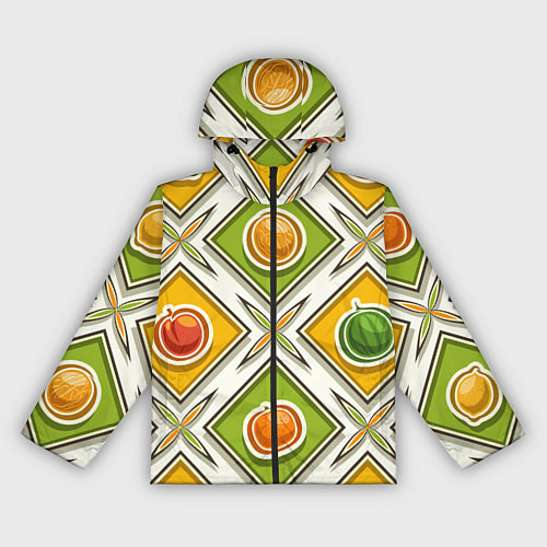 Женская ветровка Fruits and berries pattern / 3D-Черный – фото 1