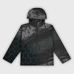 Ветровка с капюшоном женская Абстракция гранж, цвет: 3D-черный