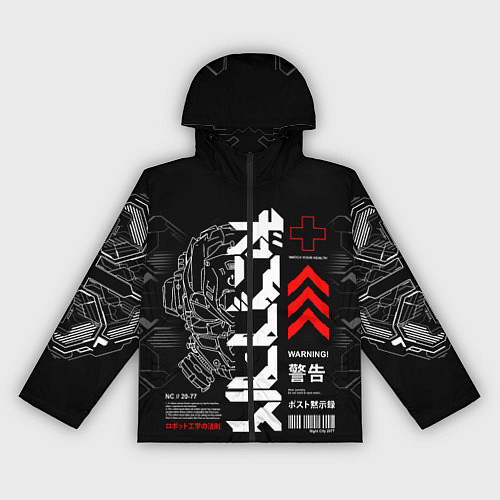 Женская ветровка Кибер арт в Японском стиле / 3D-Черный – фото 1
