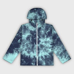 Ветровка с капюшоном женская Tie-Dye дизайн, цвет: 3D-белый