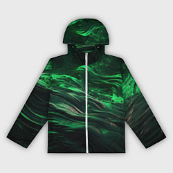 Женская ветровка Зеленые абстрактные волны