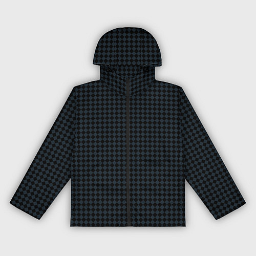 Женская ветровка Шахматная мелкая клетка чёрно-серый / 3D-Черный – фото 1