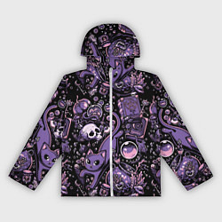Ветровка с капюшоном женская Ведьминский паттерн, цвет: 3D-белый