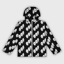 Ветровка с капюшоном женская Off выключение, цвет: 3D-белый