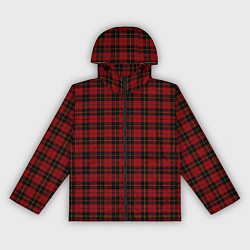 Ветровка с капюшоном женская Pajama pattern red, цвет: 3D-черный