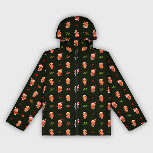 Женская ветровка Christmas cockies pattern / 3D-Черный – фото 1