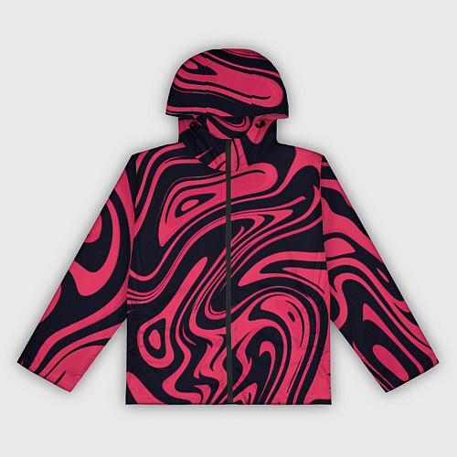 Женская ветровка Абстракция чёрно-розовый / 3D-Черный – фото 1