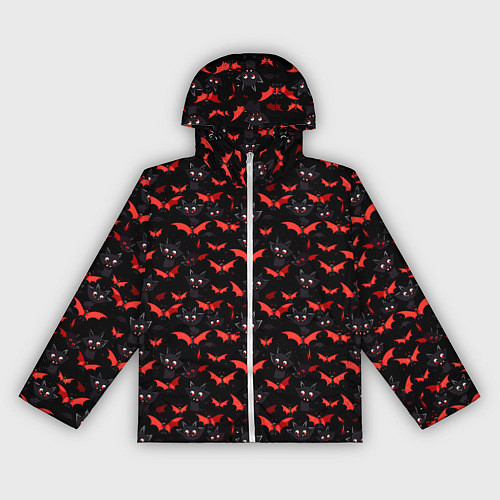 Женская ветровка Летучие мыши на Хеллоуин / 3D-Белый – фото 1