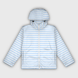 Ветровка с капюшоном женская Полосатый морской стиль, цвет: 3D-белый