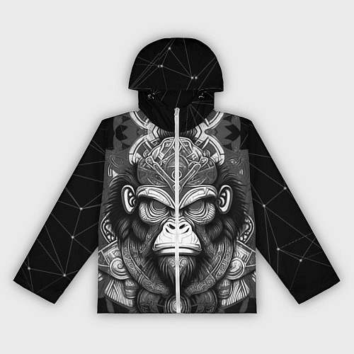 Женская ветровка Кинг Конг король обезьян на фоне созвездия / 3D-Белый – фото 1