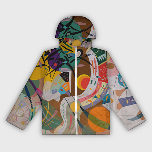 Женская ветровка Искусство Кандинского - Доминирующая кривая / 3D-Белый – фото 1