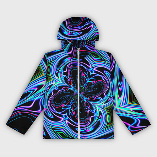 Женская ветровка Абстракция neon / 3D-Белый – фото 1