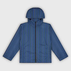 Ветровка с капюшоном женская Строгий синий в полоску, цвет: 3D-черный