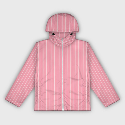 Женская ветровка Розовый широкая полоска / 3D-Белый – фото 1